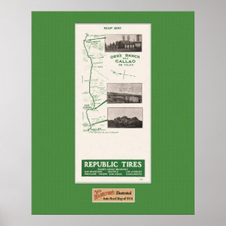 Kaart 1914, Orr's Ranch en Callao Poster