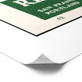 Kaart 1914, Santa Barbara-Ventura Poster (Hoek)