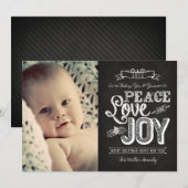 kaart 2013 LINK HIERONDER | Chalkboard Peace, Love (Voorkant / Achterkant)