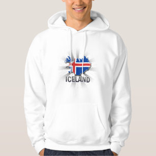 Kaart 2.0 van de IJslandse vlag Hoodie