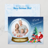 Kaart 2 van de Foto van Kerstmis van het Wereldbol (Voorkant / Achterkant)