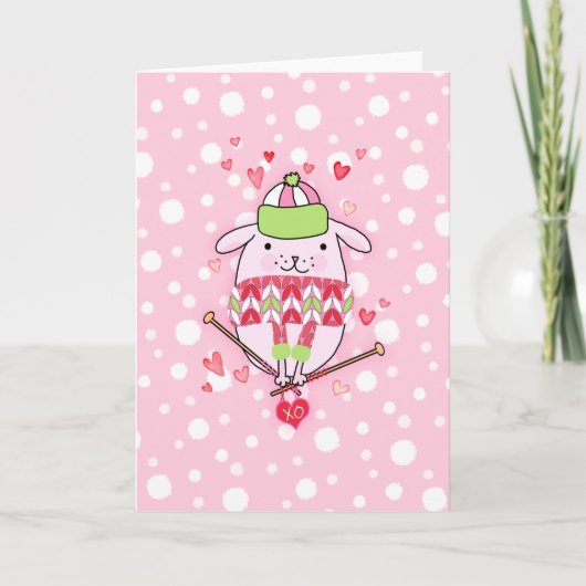 Kaart 5 x 7 van de Hond van Itty Samengeflanste (Voorkant)