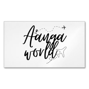 Kaart aangaworld magnetisch visitekaartje