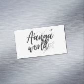 Kaart aangaworld magnetisch visitekaartje (Voorbeeld)
