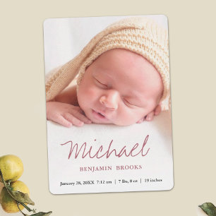 Kaart Aangepaste Baby-fotoaankondiging