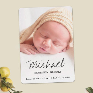 Kaart Aangepaste Baby-fotoaankondiging