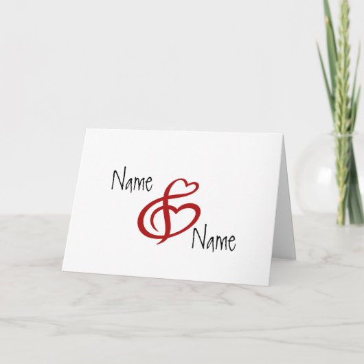 Kaart Aangepaste Names Valentijnsdag (Voorkant)