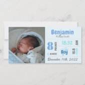 Kaart Aankondiging van persoonlijke pasgeboren fot (Voorkant)