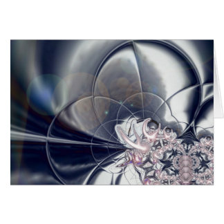 Kaart Abstracte Kunst Zilveren en Roze Parels