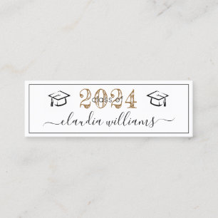 Kaart afstuderen naam - Eenvoudige klassieke Kaart Contactkaartje