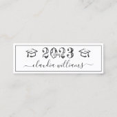 Kaart afstuderen naam - Eenvoudige klassieke Kaart Contactkaartje (Voorkant)