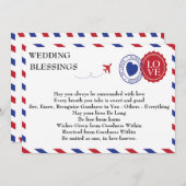 Kaart Airmail Wedding Blessings (Voorkant / Achterkant)