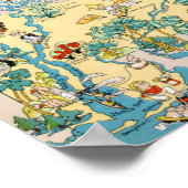 kaart Alabama Poster (Hoek)