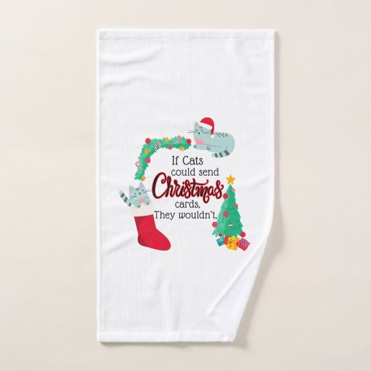 Kaart Als katten kerstliedjes zouden sturen, dan z Bad Handdoek (Handdoek)