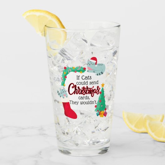 Kaart Als katten kerstliedjes zouden sturen, dan z Glas (Voorkant ijs)