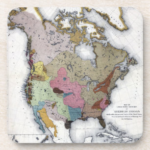 KAART: AMERIKAANSE INDIANEN 3 ONDERZETTER