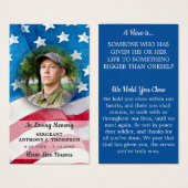 Kaart Amerikaanse vlag Militaire Gestallen Soldaat (Voorkant /achterkant)