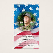 Kaart Amerikaanse vlag Militaire Gestallen Soldaat (Voorkant)