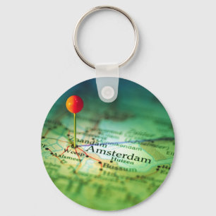 kaart AMSTERDAM Sleutelhanger