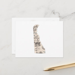  kaart Antiek staatskaart Delaware Afbeelding