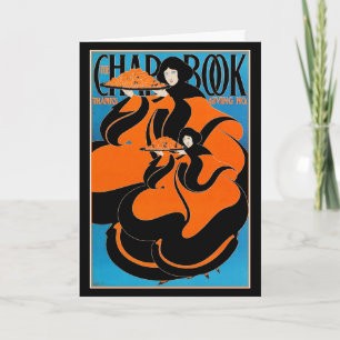 Kaart: Art Nouveau - Will Bradley - Thanksgiving Feestdagen Kaart