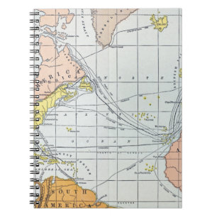 KAART: ATLANTISCHE REIZEN NOTITIEBOEK