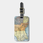 KAART: AUSTRALIË, c1890 Bagagelabel (Voorkant verticaal)