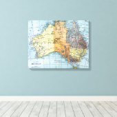 KAART: AUSTRALIË, c1890 Canvas Afdruk (Insitu (Houten vloer))
