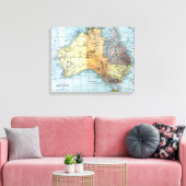 KAART: AUSTRALIË, c1890 Canvas Afdruk (Insitu (Woonkamer))