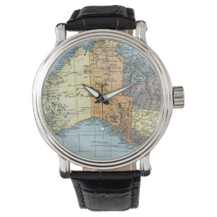 KAART: AUSTRALIË, c1890 Horloge