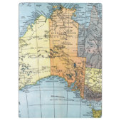 KAART: AUSTRALIË, c1890 Klembord (Achterkant)