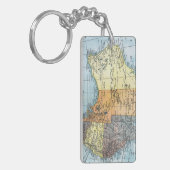 KAART: AUSTRALIË, c1890 Sleutelhanger (Voorkant Links)