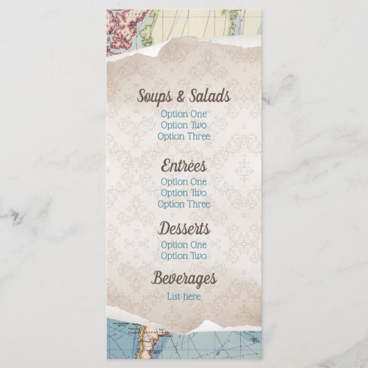  kaart Baby shower menu's (Voorkant)