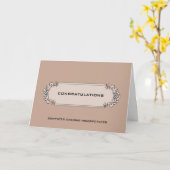 Kaart bedrijfsobligaties voor calligrafisch label (Gele Bloem)