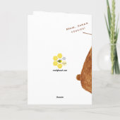 Kaart beer en muis met Waterverf voor fijne kerst (Achterkant)