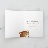 Kaart beer en muis met Waterverf voor fijne kerst (Binnen)