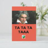 kaart Beethoven beroemd motief (Staand voorkant)