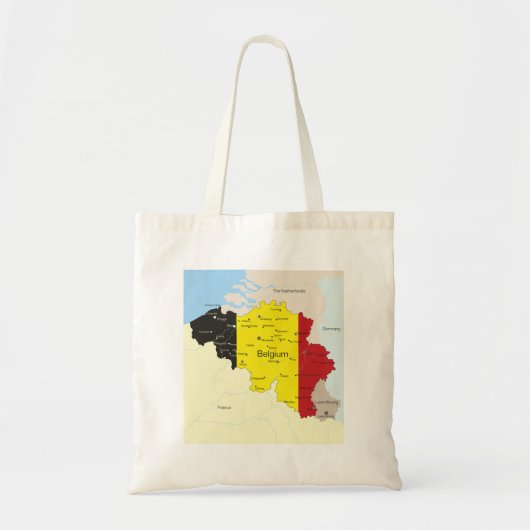 Kaart België Canvas tas (Voorkant)