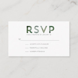 Kaart Bergbos Modern RSVP Enclosure