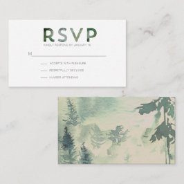 Kaart Bergbos Modern RSVP Enclosure