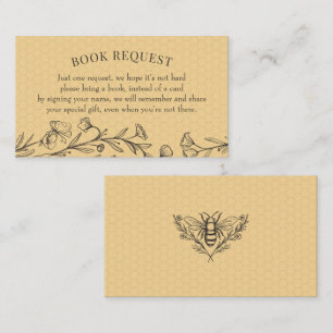 Kaart  bijenbloemboek aanvragen invoegen visitekaartje