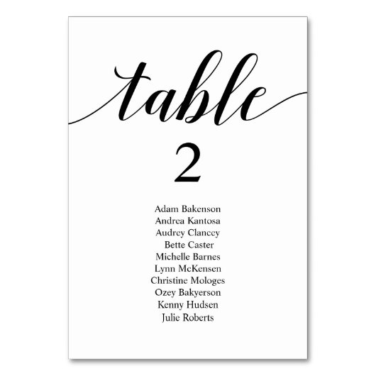 Kaart Bindend Dinner Modern Guest Seating Chart (Voorkant)