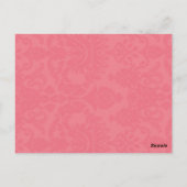 Kaart Blush Pony Pink Wedding Table Number (Achterkant)