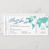 Kaart Boarding Pass Save the Date Kaart U PICK KLE (Voorkant)