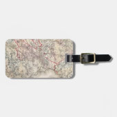 Kaart: Boston, 1883 Bagagelabel (Voorkant horizontaal)