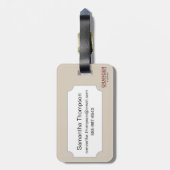 Kaart: Boston, 1883 Bagagelabel (Achterkant verticaal)