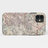 Kaart: Boston, 1883 Case-Mate iPhone Case (Achterkant (horizontaal))