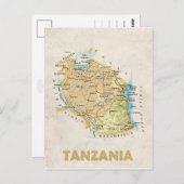 KAART BRIEFKAARTEN ♥ Tanzania (Voorkant / Achterkant)