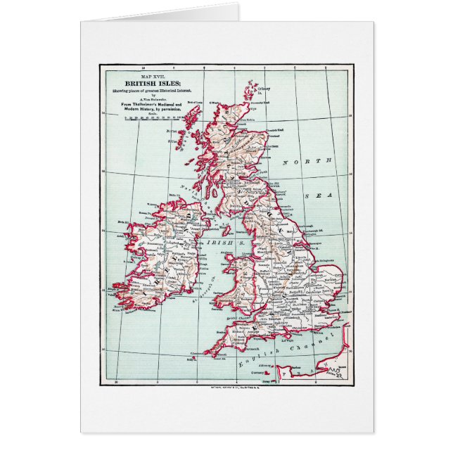 KAART: BRITISH ISLES, c1890 (Voorkant)