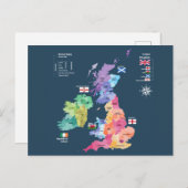 Kaart Britse eilanden (Voorkant / Achterkant)